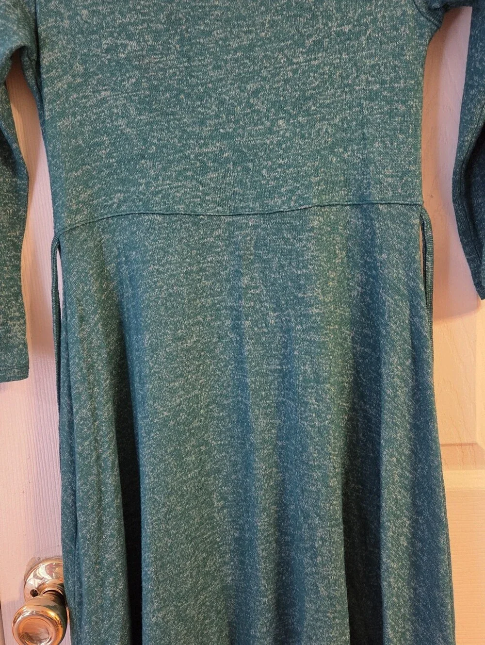 🦦5/$10🦦​SO Teal Green Rhinestone Embellished Long Sleeve Skater Dress XL 14
